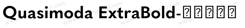 Quasimoda ExtraBold字体转换